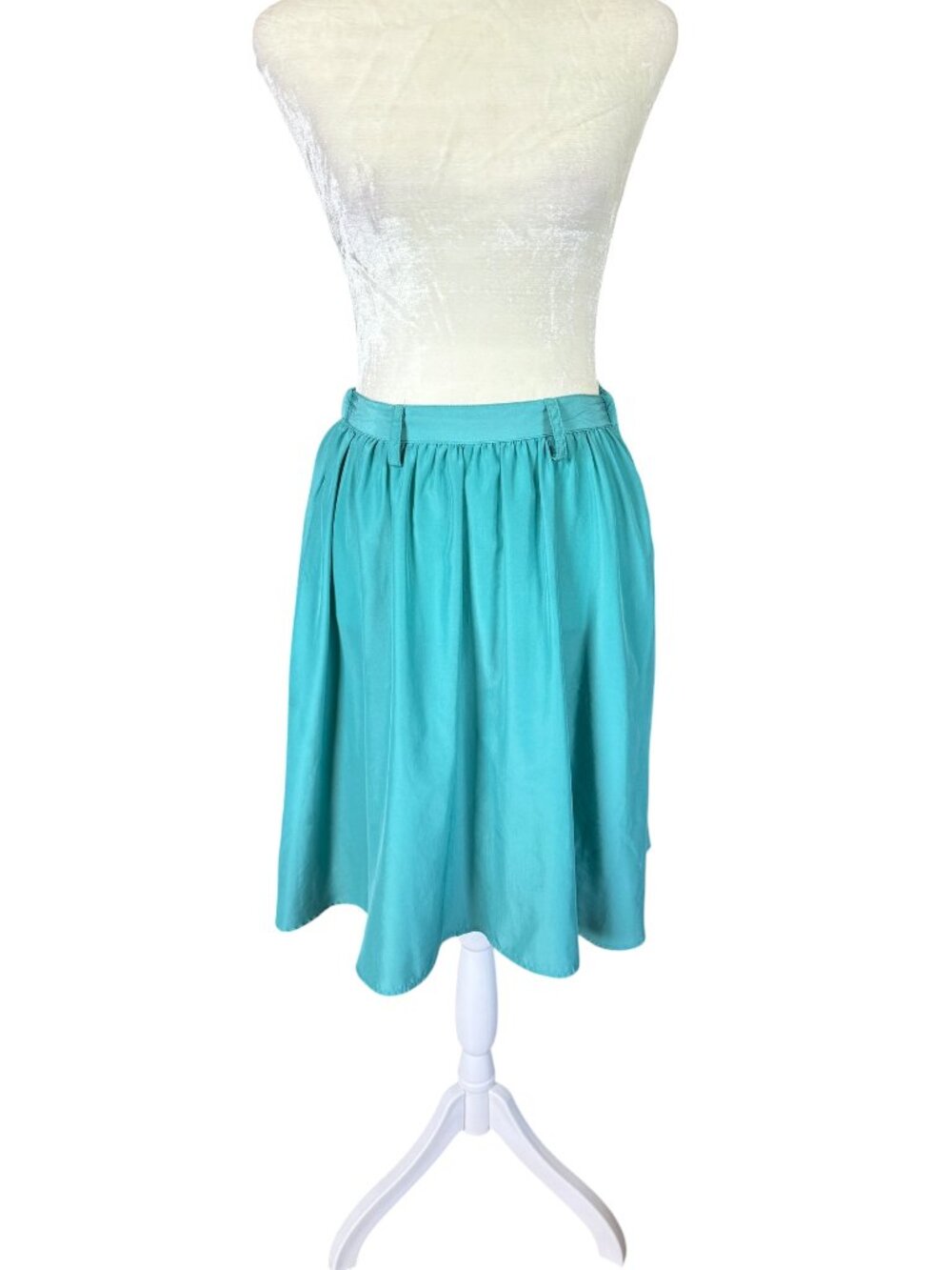 Xhilaration women's teal blue pleated skirt with pockets size XS